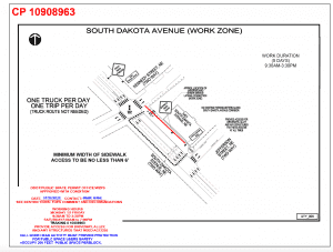 South Dakota Avenue Work Zone